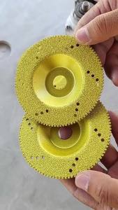 1PC 100mm Diamond Saw Blade Vacuum Brazed Grinding Wheel Fit Angle Grinder for Granite Marble Iron Steel Grinding Cutting Disc
