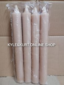 Esperma Candle #18 (E#18) Made by Liwanag Candle Sold per Pack 4 Pieces in a pack Size: 8.25" Height Color Brown Only