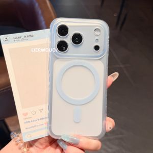 LIANGWU | Cute Cartoon Magnetic Bracket Translucent Matte Phone Case