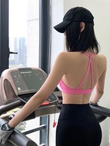 2025 New Yoga Sports Bra Womens Fitness Training Wear with Chest Pad Shock Absorption Pilates Upper Body Apparel Nylon Material