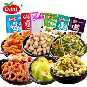 Order food Lettuce Carob Vegetable radish pickle Lotus root slices Bagged peanut Snacks kelp