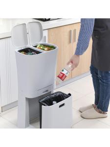 Double Layer Sorting Trash Can Extra Large with Lid for Tight Spaces