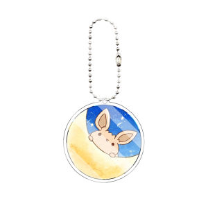 Bandai | Eevee Trăng Sao Tròn Acrylic Móc Khóa Anime Móc Khóa Leafeon Sylveon Glaceon Vaporeon Espeon Hoạt Hình Trang Trí Đồ Chơi Cho Mọi Lứa Tuổi