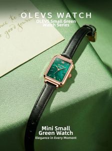 OLEVS | Elegant Luxe Green Sugar Square Ladies Watch