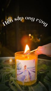 Nến Thơm Phòng SaoLa Nến Thơm Cao Cấp tinh dầu từ Thảo Dược Huế 100% Sáp Ong Rừng 45g