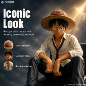 Bandai | 12cm One Piece Anime Figure Luffy Sitting Position Action Figure PVC Model Collection Statue Figurine Doll Toy For Birthday Gift