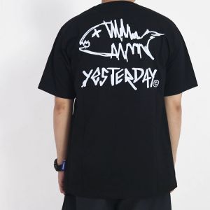 Yesterday – Kaos Pria Distro Premium 24s Tshirt Cowok Keren Hitam Siluet