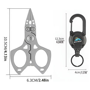 Fishing Pliers SaltwaterSainless Steel With Open Loop Hook RemoverBraided Wire ScissorsOutdoor Convenient Equipment