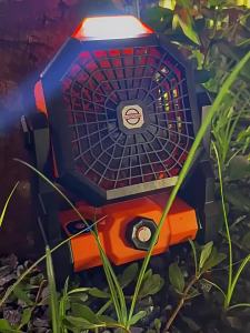 Quạt Cắm Trại Di Động Có Đèn LED 4 Tốc Độ Treo Ngoài Trời Quạt Lều Câu Cá Ngoài Trời Dung Lượng Lớn Pin Sạc 7800mAh