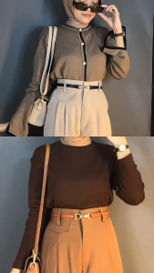 Celana Wanita Losse Pants Panjang Celana Kulot Wanita Highwaist