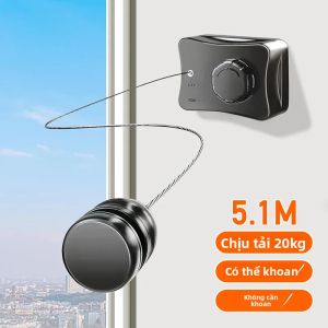 Giàn Phơi Quần Áo Bằng Thép Không Gỉ 5.1m Kiểu Kéo Dài Tiết Kiệm Không Gian Kiểu Dáng Hiện Đại Quà Tặng Ngày Của Mẹ