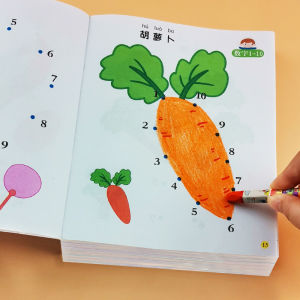 Childrens Connecting Dots Coloring Book Preschool Educational Drawing Book Baby Enlightenment Simple Line Drawing Coloring Painting Book