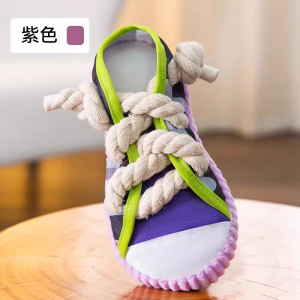Dog Toy Sound Making Slippers Rope Knot Chew Proof for Corgi Teddy Puppy Boredom Buster Pet Energy Expenditure