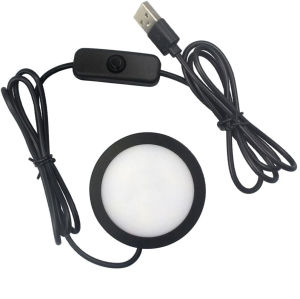 5V USB LED Puck Light with On/Off Switch Under Cabinet Counter Shelf Display Lamp Caravan Camper Motorhome RV Interior Lighting