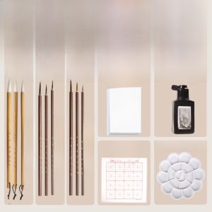 Cao Yigetang Chinese Painting Brush Set Full Range Professional Calligraphy Tools for Beginners Students Traditional Art Supplies