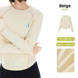 Contrast Stitching Slim Fit Womens T-shirt
