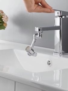 BIG MOM Sambungan Kepala Keran Wastafel Segala Arah – Faucet Extender Fleksibel 720 Derajat Sambungan Keran Putar Lengan Robotik 1080 Derajat Sambungan Keran Air Multifungsi Splash Filter Faucet