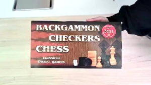 Wooden Chess Set With High Quality Wood Portable Folding Board Ideal For Family Fun