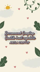 IOS SHOP ARCILLA BLOUSE CROPTOP KATUN STRETCH WANITA KOREAN STYLE