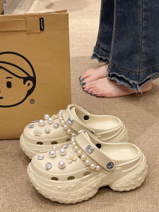 QIAOHUI | Heel Boost Pearl Chain Clogs Summer 2026