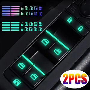 1/2PCS Car Window Lift Switch Button Sticker Luminous Button Decal Car Interior Decoration Accessories