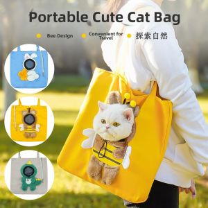ZIYINGCHA | Portable Lightweight Exposed Head Escape-proof Comfortable Large Cat Carrier Bag