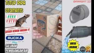 Penutup Pipa Cegah Tikus Anti Hewan Masuk Otomatis Buka Tutup Katup Saluran Pembuangan Air Rucika