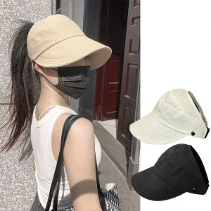 Celebrity-style sun hat face shield UV protection versatile and can be tied in a ponytail