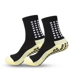 Kaos Kaki Anti Slip Pendek Fox Grip Trusox Gripsock Futsal Sepak Bola Basket Volly Hitam Putih