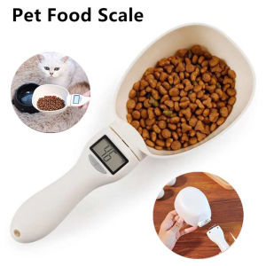 Food Scale Pet Measuring Scoop LCD Electronic Precision Weighing Tool Dog Cat Feeding Digital Spoon Scale Display Kitchen Scale