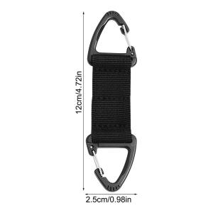 Carabiner Hook Double-headed Quick Release Carabiner Triangle Safe Backpack Key Hook Multifunctional Rotatable Webbing Belt