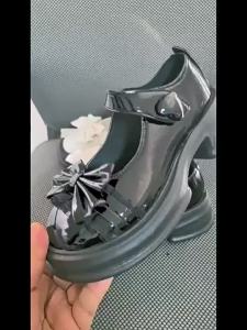 Japanese Style jk Small Leather Shoes for Women 2024 Spring New Versatile Student Bow Platform with Skirt Mary Jane Shoes