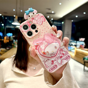 Kuroko Full Edge Protection Huawei Mate 30 20 A20 Phone Case Cute Cartoon Kuroko Mirror Bracket Lanyard Anti-Fall Soft Silicone