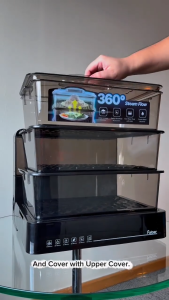 Faber 3 Layers Food Steamer with Auto Water Tank | 16L RETRO-BLACK FFS 316 (Multi Cooker Pengukus Makanan)