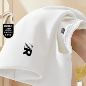 Áo Thun Cổ Tròn Dày Dặn Lót Lông Cừu Mùa Đông Cho Nam Áo Thun Dài Tay Thường Ngày Thường Ngày Áo Lót Mùa Thu