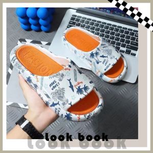 LHSunshine รองเท้าแตะชายแฟชั่น รองเท้าแตะผู้ชาย 🍒ลวดลายสุดเท่ยกกันมาทั้งท้องทะเล สำหรับหนุ่ม, ๆ และสายลุย ใส่แล้ว สาว, ๆ และกรี๊ดสะ