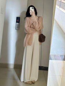 QFN | Lazy Style Gentle Pink Knitted Set
