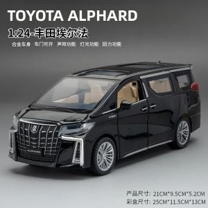 Mô Hình Xe Ô Tô Đồ Chơi Toyota ALPHARD MPV Van Tỷ Lệ 1:24 Có Chức Năng Kéo Lùi Phát Ra Âm Thanh & Ánh Sáng Cửa Mở Được Đồ Sưu Tầm Dành Cho Bé Trai