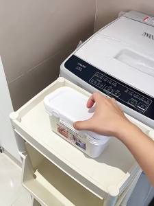 Laundry Powder Container With Lid Laundry Pods Organizer Washing Capsules Holder Laundry Room Desktop Storage Box