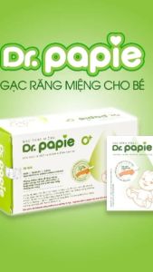 Gạc rơ lưỡi Dr papie vệ sinh răng miệng/ rơ lưỡi cho bé hộp 30 gói