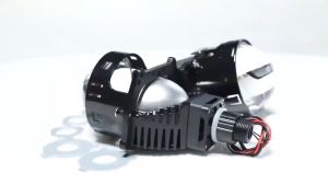 Lampu Biled Projector Mobil 2.5inc Blue Lens 12V 45W Lensa Bifokal Film Biru Lampu Depan Mobil Dengan Kipas Pendingin Lampu Led Motor Depan