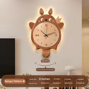 CTYLIGHTZ | Creative Silent Wooden Cartoon Wall Clock