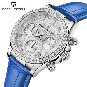 PAGANI DESIGN Original Ladies 100M Waterproof Chronograph Japan VD55 Quartz Watch Fashion Diamond Face Sapphire Crystal Leather Women Business Watch PD-1730