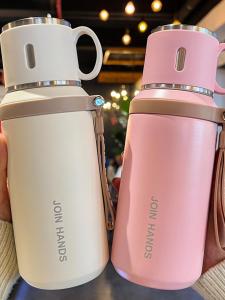 กระติกน้ำสแตนเลสหุ้มฉนวนพร้อมฝาปิด กระติกน้ำร้อนแบบพกพาสำหรับนักเรียนที่ไปโรงเรียน ผู้ชาย ผู้หญิง รุ่นใหม่ มูลค่าความสวยงามสูง