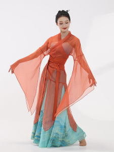 Trang Phục Khiêu Vũ Cổ Điển Dài Tay Thanh Lịch Dành Cho Nữ Mùa Thu Thực Hành Phong Cách Trung Quốc Lý Tưởng Hàng Đầu Cho Các Buổi Biểu Diễn