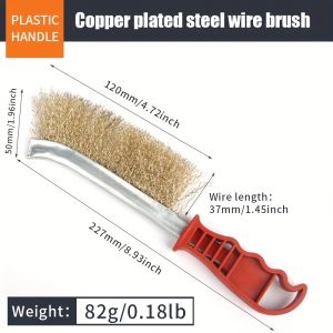 1pc Steel Wire Brush Polishing Steel Wire Brush/ Abrasive Roller Brush for Wood Metal De-rusting Remove Grinding Polishing