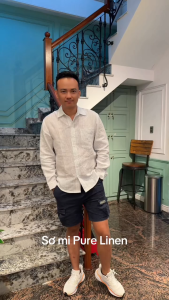 (Sẵn HCM) Áo sơ mi nam LINEN 100% tay dài-JUNE LINEN #AN26-02