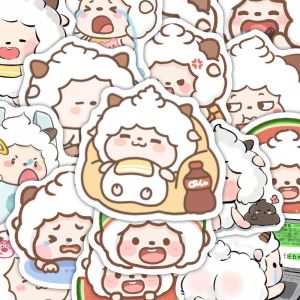 116 Miếng Dán Hoạt Hình Q Phiên Bản Little Lazy Sheep Phong Cách Tuổi Thơ Trang Nhật Ký Điện Thoại Di Động iPad Miếng Dán Dễ Thương