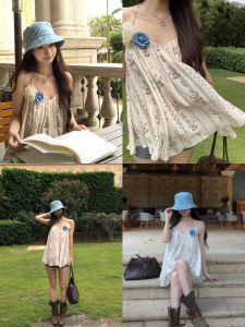 Halter V-Neck French Stylish Sleeveless Top