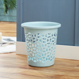 Home Simple Living Room Trash Can Uncovered Toilet Small Paper Basket Sanitary Waste Paper Hollow Bucket Kitchen Large Garbage Can